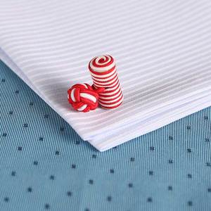 HANDMADE nam thời trang khuy măng sét đôi ba màu Thùng lụa thắt nút Chất liệu co giãn tăng cường phong cách áo kỷ niệm - Product Image 4