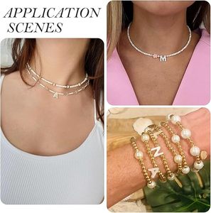 26 Letras del Alfabeto de Concha Natural A-Z, Colgantes de Concha Blanca con Letras Planas para Hacer Joyería DIY, Collares, Pulseras <span class=keywords><strong>y</strong></span> Pendientes - Product Image 6