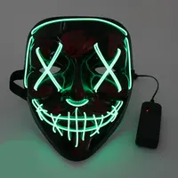 Amazon sıcak satış Guangdong Neon parti maskesi LED Rave maskesi cadılar bayramı