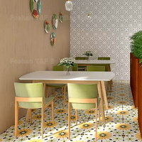 Carreaux de décoration intérieure, motif de fleurs, Design moderne, taille de carreaux 300x300, carreaux muraux en mosaïque