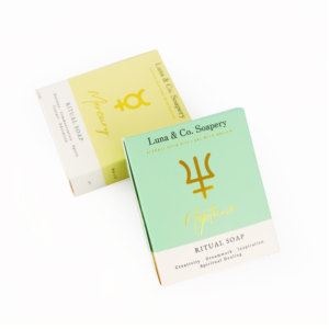 Chất lượng cao OEM sản phẩm bao bì hộp Thẻ trắng giấy vàng lá in ấn tùy chỉnh xà phòng Hộp bao bì - Product Image 1
