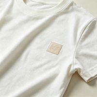 Écussons personnalisés en cuir PU recyclé écologique, étiquettes thermocollées pour vêtements, chapeaux, accessoires de couture, vente en gros OEM