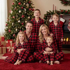 Conjunto <span class=keywords><strong>de</strong></span> Pijamas Navideños Familiares Clásicos Personalizados, <span class=keywords><strong>Pijama</strong></span> con Capucha, Ropa <span class=keywords><strong>de</strong></span> Dormir para Disfraces, Regalos para Fiestas Festivas - Product Image 5