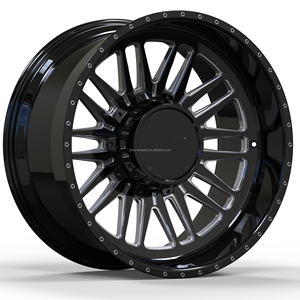 Jantes de <span class=keywords><strong>camion</strong></span> forgées en aluminium 6061 T6, flottantes personnalisées, noires, fraisées, <span class=keywords><strong>24</strong></span>*12 PCD 6*135 ET-44 CB 87.1 pour FORD F150 F250 <span class=keywords><strong>2022</strong></span> - Product Image 2