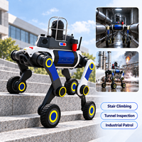 Robot chien à roues OK-M20-AI avec LiDAR double 96 lignes et imagerie thermique pour l'inspection industrielle