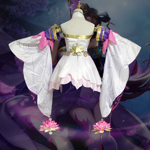 Diao Chan Cosplay Costume Women's Clothing Set With Wig Headpiece Anime Game Role Play Spring 2022 Satin Polyester Fiber - Product Image 2