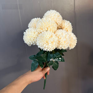 Bouquet floral artificiel fait main à 9 têtes, grande boule, décoration pour la fête des mères, <span class=keywords><strong>Dahlia</strong></span>, Chrysanthème, Œillet, Pissenlit, Long - Product Image 2