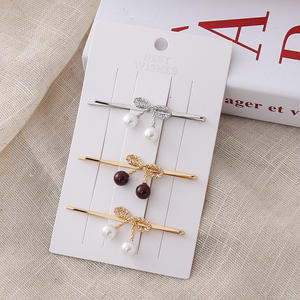 Pinza para el pelo de cereza roja dulce, pasadores sencillos de aleación de 6 cm para niña, accesorios para el pelo con flequillo, para fiestas y graduaciones - Product Image 3