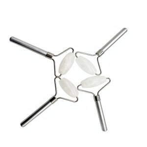 High Quality White <b>Jade</b> <b>Roller</b> Massage <b>Roller</b> Custom logo Face Massager - Product Image 3