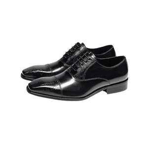 Nouvelles Chaussures Oxford à Embout en Acier – Cuir Véritable, Habillées, Formelles, de Bureau, Haut de Gamme, à Enfiler, Polies à la Main pour Hommes - Product Image 2