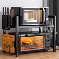 Support de comptoir métallique extensible robuste, idéal pour micro-ondes, ustensiles de cuisine et récipients – Meilleures ventes