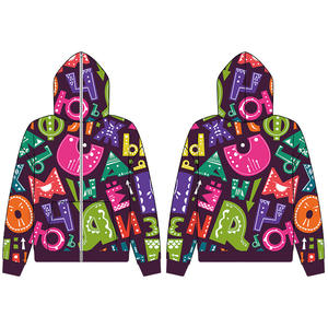 เสื้อฮู้ดซิปเต็มตัวคุณภาพสูงสำหรับผู้ชายและผู้หญิง  ลายพิมพ์แบบซับลิเมชั่นเต็มตัว ปรับแต่งได้ตามต้องการ  ขั้นต่ำในการสั่งซื้อน้อย  ลายพิมพ์ 3 มิติ ปักลาย  เป็นมิตรต่อสิ่งแวดล้อม - Product Image 5