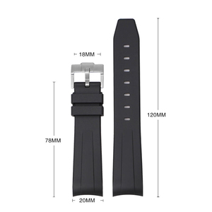Nouveau design, bracelet de montre incurvé de 20 mm, bracelet de montre en caoutchouc imperméable à l'eau, tendance, pour <span class=keywords><strong>Omega</strong></span> X <span class=keywords><strong>Swatch</strong></span> <span class=keywords><strong>Moonswatch</strong></span> - Product Image 6