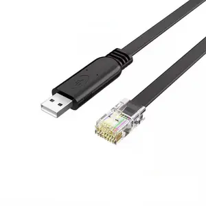 Yüksek kaliteli FTDI-TF232 1.8M USB Rj45 konsol kablosu Cisco seri Ftdi RS232 konsol kablosu ağ anahtarları için yönlendiriciler