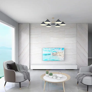 กระเบื้องปูพื้นหินอ่อนสมัยใหม่และแผ่นหินอ่างอาบน้ำสีขาวธรรมชาติลายเส้นสีเทา ราคาประหยัด กันน้ำ สำหรับเคาน์เตอร์ในร่มในวิลล่าสำหรับห้องรับประทานอาหาร - Product Image 3