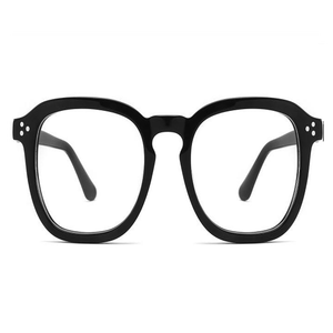 Lujo cuadrado clásico patrón acetato Anti-azul ligero prescripción gafas marcos ópticos moda Unisex toda la cara - Product Image 1