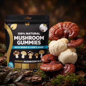 Gomitas Funcionales de Hongos con Melena de León y Reishi, para la Concentración Cerebral y el Apoyo Inmunológico, Pectina Vegana - Product Image 2