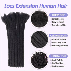 2025 Dreadlocks les plus populaires vietnamiens 100% Inter loc Extension de cheveux humains Crochet Twist Hair Style Bourgogne Locs de cheveux humains - Product Image 2