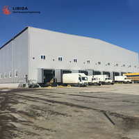 Coûts de construction de bâtiments légers en métal en Chine, structure en acier préfabriquée industrielle, coût de construction d'entrepôts