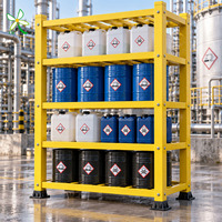 Scaffalatura Portatile a Quattro Livelli per Forniture Aziendali, Resistente e di Grande Capacità, per Linee di Produzione, Scaffale in FRP per Magazzino