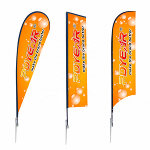 Bandera Publicitaria Personalizada Tipo Lágrima con Base y Bolsa, Impresión por Sublimación, <span class=keywords><strong>Banner</strong></span> Promocional para Ferias Comerciales - Product Image 1
