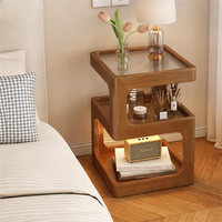 Table basse nordique en bois massif durable et moderne pour le salon