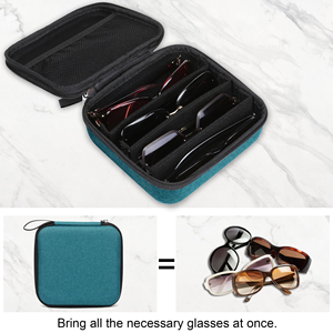 Estuche organizador de gafas de sol de viaje, ranura ajustable para múltiples gafas, caja de almacenamiento portátil de carcasa dura para hombres y mujeres - Product Image 5