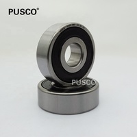 Roulement à billes à gorge profonde PUSCO EMQ Quality 6302 2RS 15x42x13mm, ABEC-3 P6 GCr15 Acier chromé Z3V3, roulement de pompe à alésage de 15mm