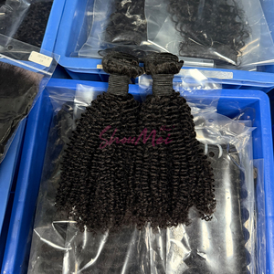 Paquetes de Cabello Humano Afro Rizado 100% Natural, Extensiones de Cabello Liso y Ondulado para Mujeres Negras - Product Image 3