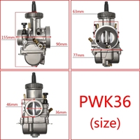 Carburateur Racing Keihin PWK 33mm 36mm 38mm 40mm 42mm pour Honda Yamaha Kawasaki Suzuki ATV Quad Pit Dirt Bike Moto