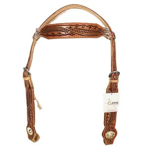 Ensemble de brides de cheval occidental en cuir véritable de haute qualité comprenant une tête et un collier de poitrine avec un style élégant noué en cuir brut - Product Image 4