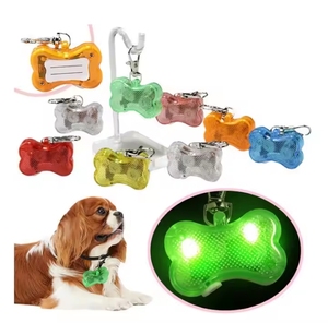 Custom Logo Led <b>Light</b> Pendant Bone Shape <b>Dog</b> Tag Pet Safety Night Walking <b>Lights</b> for <b>Dogs</b> - Product Image 2