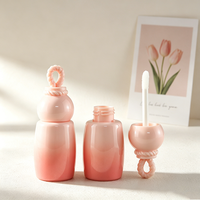 Tubes de brillant à lèvres en plastique dégradé de 2,5 ml avec bouchon à anse torsadée, emballage cosmétique vide, emballage mignon pour fard à joues