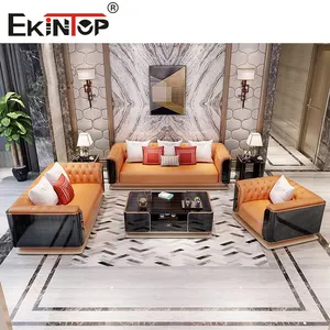 Ekintop豪华组合三件套沙发客厅沙发现代美式套装高品质家居家具