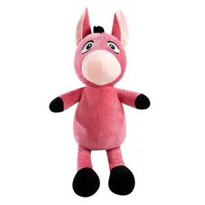 Grosir kustom desain boneka hewan lembut keledai mainan mewah hadiah lucu untuk segala usia untuk menyenangkan