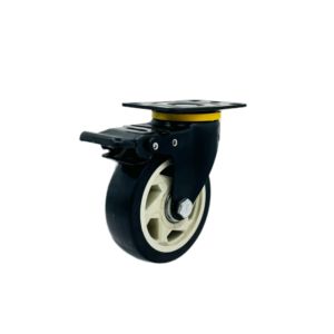 Industrial Heavy Duty 3/4/5 Zoll <span class=keywords><strong>100mm</strong></span> Gummi PVC Lenk rollen Bremse Schwenk wagen Rollen Cheng xiang Marke 6 Monate Garantie - Product Image 4