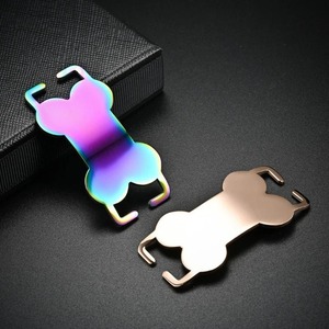 Pendentif d'identification vierge en forme d'os en acier inoxydable poli miroir, breloque anti-perte pour collier d'animal de compagnie, composants artisanaux pour la création de bijoux - Product Image 4