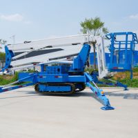 HXT HXTLT16S Nacelle élévatrice chenillée 16m, capacité 200kg, hauteur de travail 18m, automotrice, plateforme de travail aérien araignée, multi-carburant 360°
