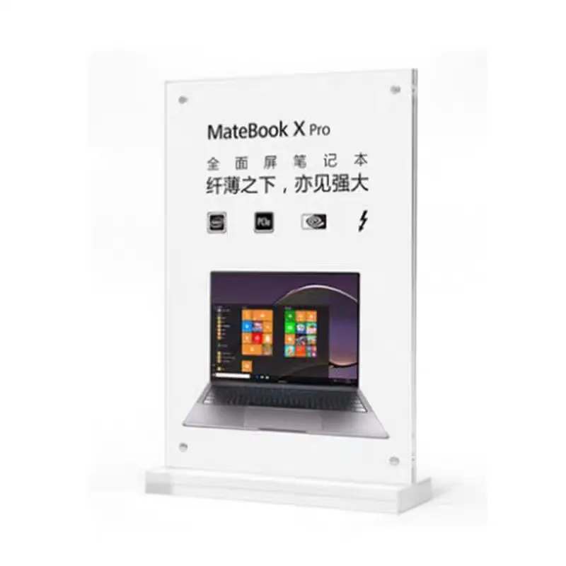 A4/A5/A6 çift taraflı şeffaf manyetik akrilik menü tutucu ekran standı reklam posteri akrilik kağıt masa kartı tutucu