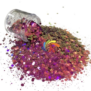Polyester <strong>Christmas</strong> <strong>Decoration</strong> Supplies Glitter Chunky Mix Wholesale Color Shift <strong>Purple</strong> Resin Art Glitter - Product Image 5