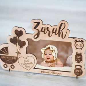 <span class=keywords><strong>Cadeau</strong></span> de douche de bébé cadre photo personnalisé pour nouveau-né bébé garçon pour les nouveaux parents <span class=keywords><strong>cadeau</strong></span> d'annonce de naissance de pépinière pour la fête des mères - Product Image 5