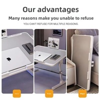 Tavolo Da Letto par ordinateur portable MDF Table de lit pour ordinateur portable ronde réglable en hauteur multi-fonctionnel ordinateur bureau usage domestique salon canapé