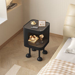 <span class=keywords><strong>Comodino</strong></span> in Ferro Battuto Stile Antico Moderno <span class=keywords><strong>per</strong></span> Camera da Letto e Soggiorno, Mobile Laterale Convertibile <span class=keywords><strong>per</strong></span> Appartamento - Product Image 1