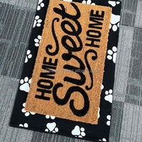 Tapis de porte en coton à sublimation personnalisée, imprimé léopard guépard, tapis superposés