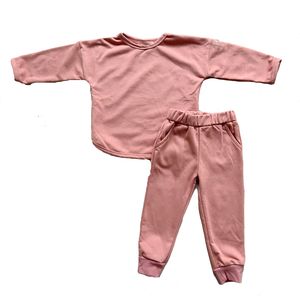 Conjunto de Otoño para Bebés y Niños Pequeños, Sudadera de Felpa Francesa de Manga Larga y Pantalones con Bolsillos, Traje Deportivo para Bebé - Product Image 6