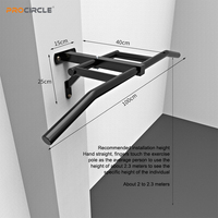 PBK1161 Équipement de fitness : Barre de traction murale horizontale multi-positions à colonne simple pour installation murale