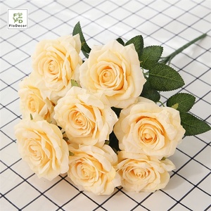 Grand <span class=keywords><strong>Bouquet</strong></span> <span class=keywords><strong>de</strong></span> roses artificielles 10 têtes pour la maison, décoration <span class=keywords><strong>de</strong></span> Festival, fête <span class=keywords><strong>de</strong></span> mariage, blanc, <span class=keywords><strong>Rose</strong></span> - Product Image 6
