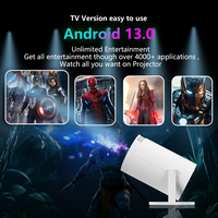 Mini Proyector de Video Súper Delgado con Android 13 Inalámbrico, Pico para HDMI, 30000 Horas de Duración de la Lámpara LED, Conexión WiFi 6 2.4G 5G