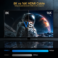 Câble HDMI 2.2 16K 60Hz 96 Gbps FRL série Ultra96, tressé en nylon, ultra haute vitesse, pour jeux, home cinéma, OEM