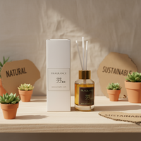 Diffuseur de parfum en rotin sans chaleur écologique en verre pour la maison et le bureau Décoration Aromathérapie Ensemble de diffuseurs à roseaux